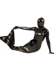 Shiny Metallic Unisex Black Zentai Suit